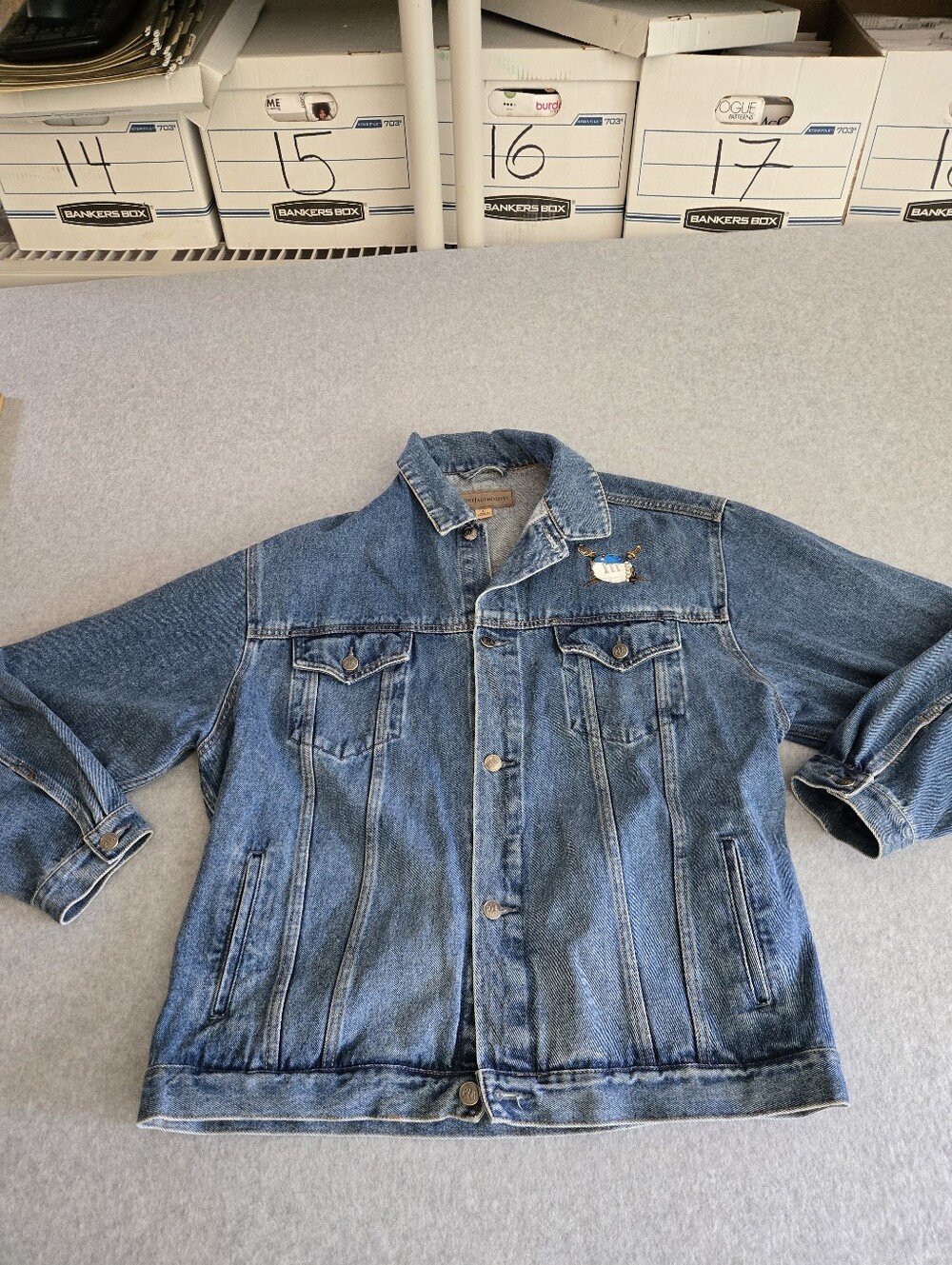Vintage PIRATES of the CARIBBEAN M&M Denim Jacket Adult Large Port Authority